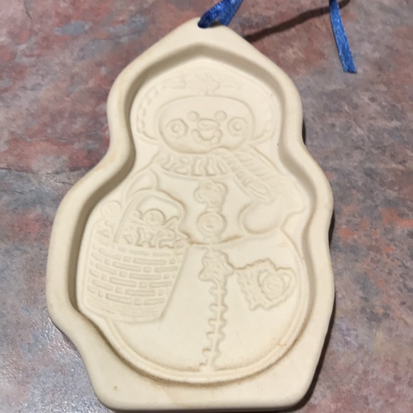 Longaberger Pottery Snowman Ornament/Cookie Mold in EUC - Picture 4 of 6